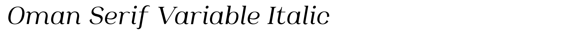 Oman Serif Variable Italic image